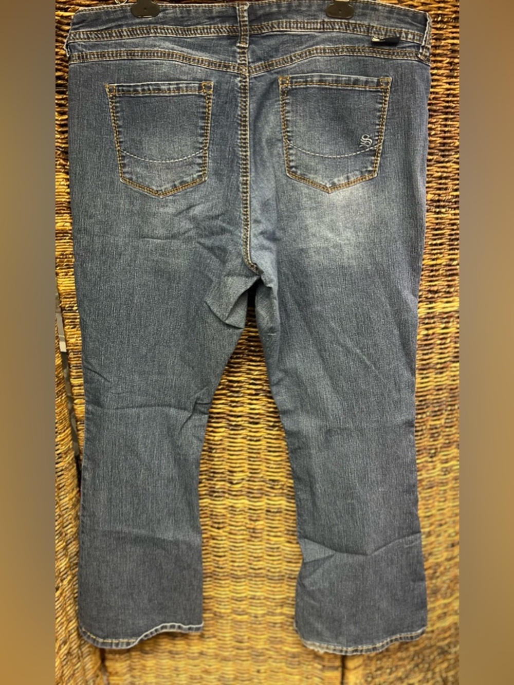 Source of Wisdom- Women’s, Blue Slim-Boot Jeans - Picture 7 of 9